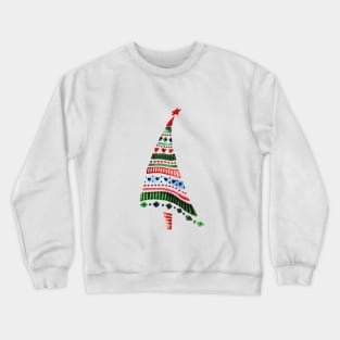 Watercolor decorative christmas tree Crewneck Sweatshirt